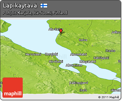 Physical Panoramic Map of Läpikäytävä