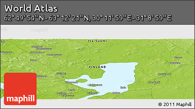 Physical Panoramic Map of the Area around 63° 1' 7" N, 30° 40' 29" E