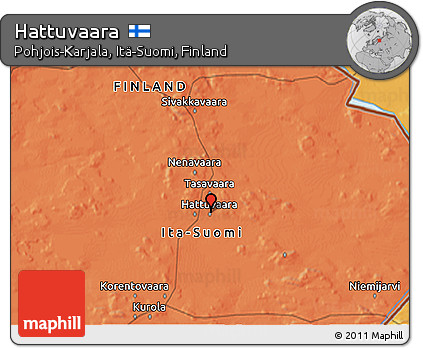 Political 3D Map of Hattuvaara