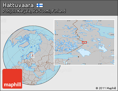 Gray Location Map of Hattuvaara