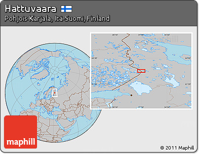 Gray Location Map of Hattuvaara