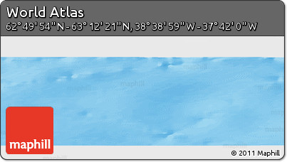 Shaded Relief Panoramic Map of the Area around 63° 1' 7" N, 38° 10' 29" W
