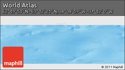 Shaded Relief Panoramic Map of the Area around 63° 1' 7" N, 38° 10' 29" W