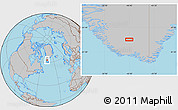Gray Location Map of the area around 63° 1' 7" N, 46° 40' 29" W