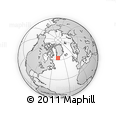 Outline Map of the Area around 63° 1' 7" N, 47° 31' 29" W, rectangular outline