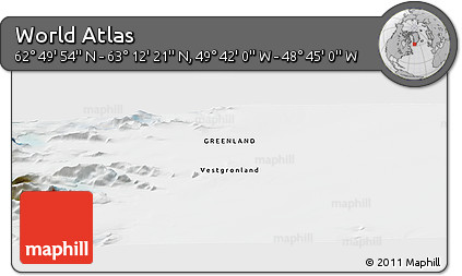 Satellite Panoramic Map of the Area around 63° 1' 7" N, 49° 13' 30" W