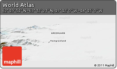 Satellite Panoramic Map of the Area around 63° 1' 7" N, 49° 13' 30" W
