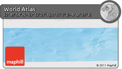 Physical Panoramic Map of the Area around 63° 1' 7" N, 4° 19' 30" E