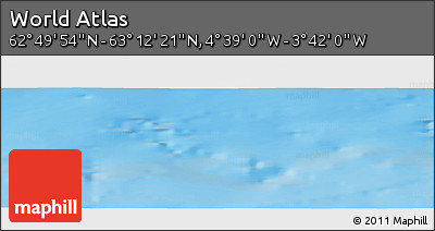Shaded Relief Panoramic Map of the Area around 63° 1' 7" N, 4° 10' 30" W
