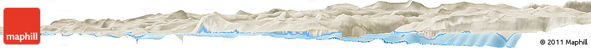 Shaded Relief Horizon Map of the Area around 63° 1' 7" N, 50° 4' 30" W Shaded Relief Horizon Map of the Area around 63° 1' 7" N, 50° 4' 30" W
