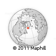 Outline Map of the Area around 63° 1' 7" N, 50° 4' 30" W, rectangular outline