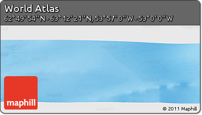 Physical Panoramic Map of the Area around 63° 1' 7" N, 53° 28' 30" W