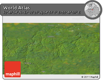 Satellite 3D Map of the Area around 63° 1' 7" N, 55° 19' 30" E