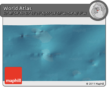 Satellite 3D Map of the Area around 63° 1' 7" N, 55° 10' 29" W