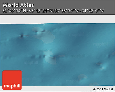 Satellite 3D Map of the Area around 63° 1' 7" N, 55° 10' 29" W