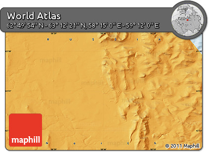 Political Map of the Area around 63° 1' 7" N, 58° 43' 30" E