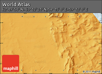 Political Map of the Area around 63° 1' 7" N, 58° 43' 30" E