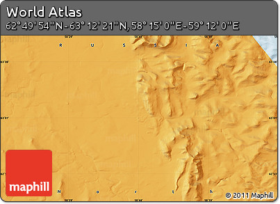 Political Map of the Area around 63° 1' 7" N, 58° 43' 30" E