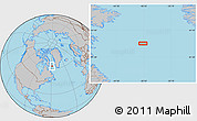 Gray Location Map of the area around 63° 1' 7" N, 58° 34' 30" W