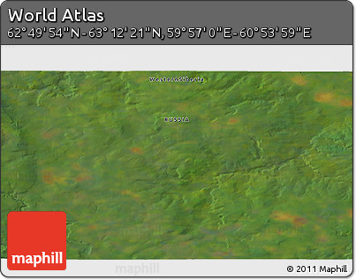 Satellite 3D Map of the Area around 63° 1' 7" N, 60° 25' 29" E
