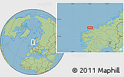 Savanna Style Location Map of the area around 63° 1' 7" N, 6° 52' 30" E