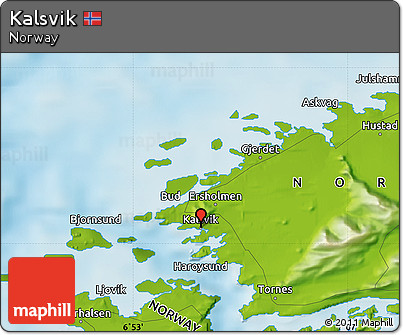 Physical Map of Kalsvik