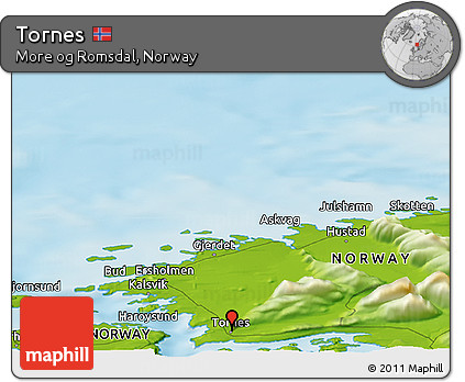 Physical Panoramic Map of Tornes