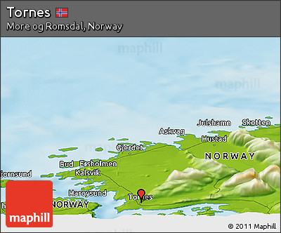 Physical Panoramic Map of Tornes