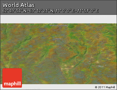 Satellite 3D Map of the Area around 63° 1' 7" N, 71° 28' 29" E