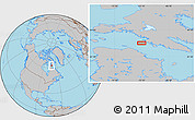 Gray Location Map of the area around 63° 1' 7" N, 72° 10' 30" W