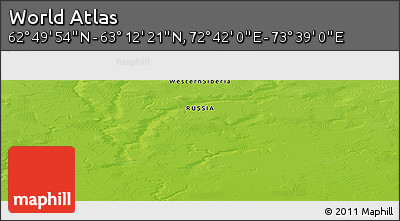 Physical Panoramic Map of the Area around 63° 1' 7" N, 73° 10' 30" E