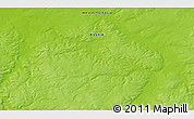 Physical 3D Map of the area around 63° 1' 7" N, 83° 22' 30" E