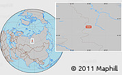Gray Location Map of the area around 63° 1' 7" N, 85° 55' 30" E