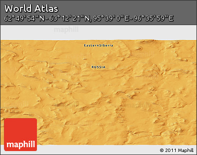 Political 3D Map of the Area around 63° 1' 7" N, 96° 7' 30" E