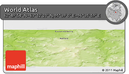 Physical Panoramic Map of the Area around 63° 1' 7" N, 96° 7' 30" E