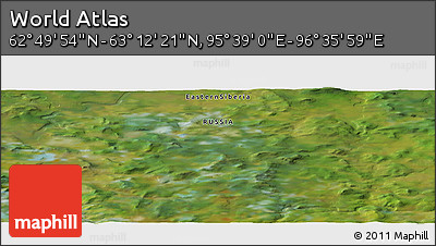 Satellite Panoramic Map of the Area around 63° 1' 7" N, 96° 7' 30" E
