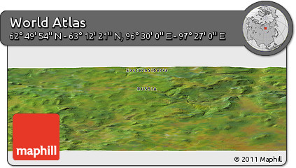 Satellite Panoramic Map of the Area around 63° 1' 7" N, 96° 58' 29" E