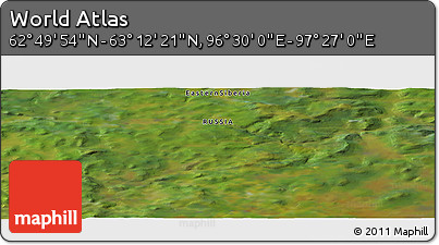 Satellite Panoramic Map of the Area around 63° 1' 7" N, 96° 58' 29" E