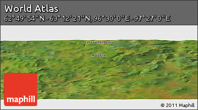 Satellite Panoramic Map of the Area around 63° 1' 7" N, 96° 58' 29" E