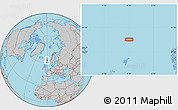 Gray Location Map of the area around 63° 21' 9" N, 0° 46' 30" W