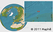 Satellite Location Map of the area around 63° 21' 9" N, 0° 46' 30" W