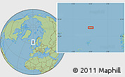 Savanna Style Location Map of the area around 63° 21' 9" N, 0° 46' 30" W