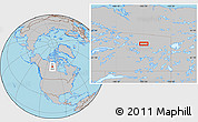 Gray Location Map of the area around 63° 21' 9" N, 105° 19' 29" W