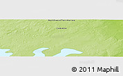Physical Panoramic Map of the area around 63° 21' 9" N, 105° 19' 29" W