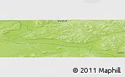 Physical Panoramic Map of the area around 63° 21' 9" N, 107° 10' 30" E