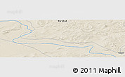 Shaded Relief Panoramic Map of the area around 63° 21' 9" N, 107° 10' 30" E