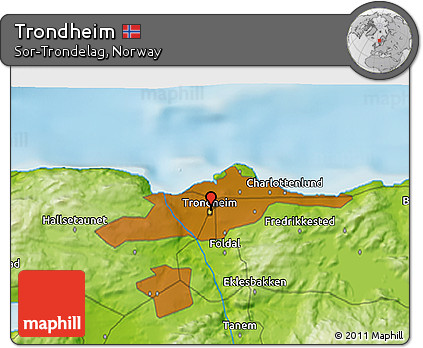 Physical 3D Map of Trondheim