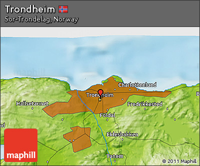 Physical 3D Map of Trondheim