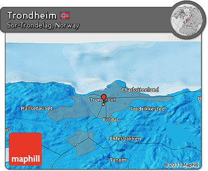 Political 3D Map of Trondheim