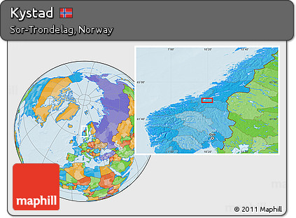 Political Location Map of Kystad